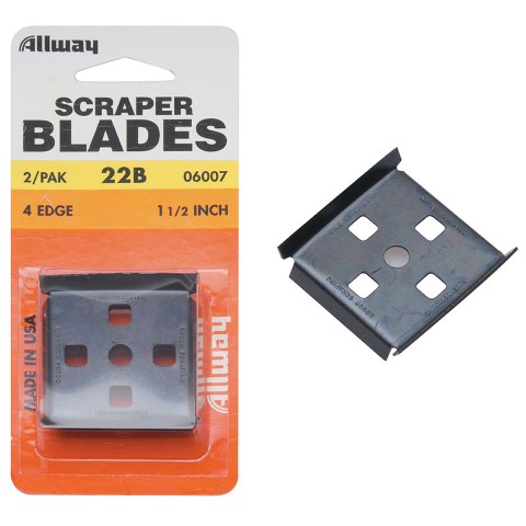 ALLWAY 38MM SCRAPER BLADE CARDED - 2 BLADES 